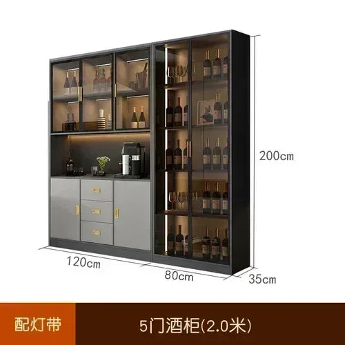 Wooden Display Wine Cabinets Kitchen Storage Living Room