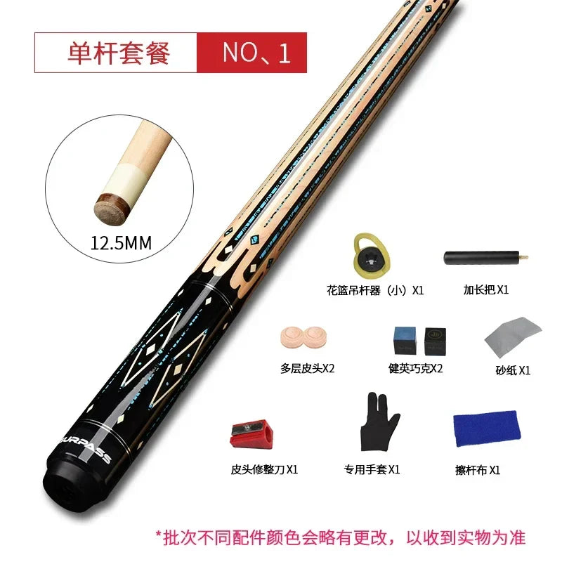 Wooden Pool Snooker Billiard Cue Case 34 Black