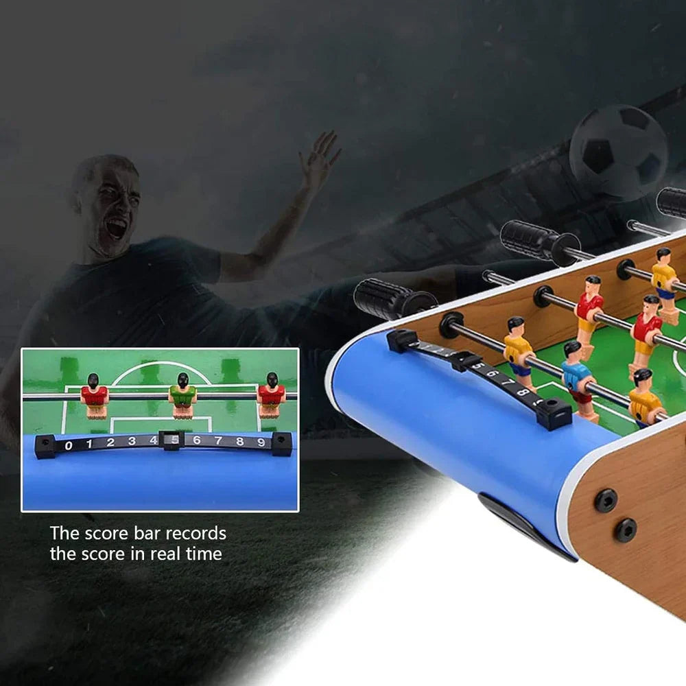 Wooden Soccer Game Table, Foosball Table Tabletop Game