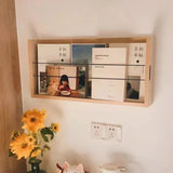 Wooden Wall Magazine Racks Shelves Storage Display Corner