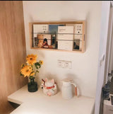 Wooden Wall Magazine Racks Shelves Storage Display Corner