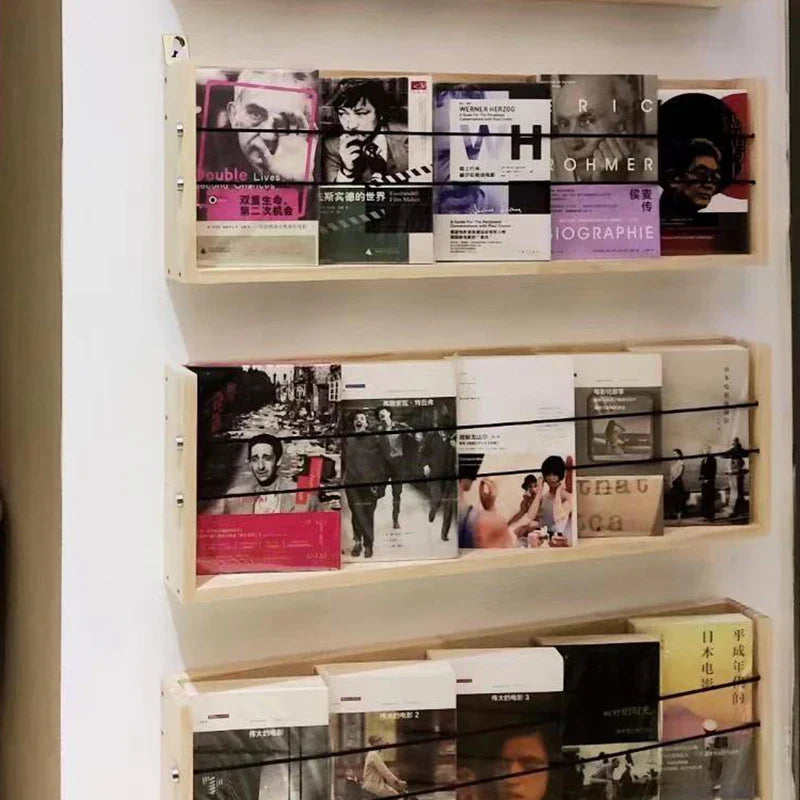 Wooden Wall Magazine Racks Shelves Storage Display Corner