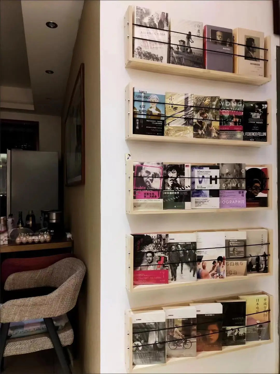 Wooden Wall Magazine Racks Shelves Storage Display Corner