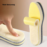 Wool Latex Insoles Men Women Winter Keep Heated