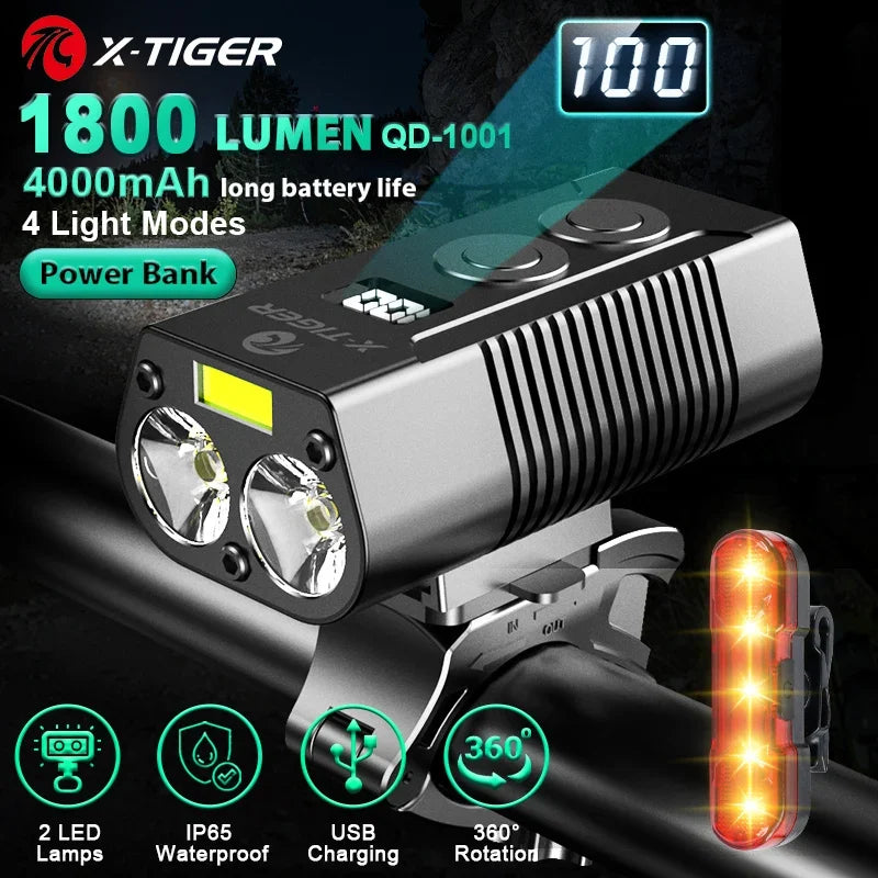 X-Tiger Bike Light Headlight Bicycle Lamp With Power