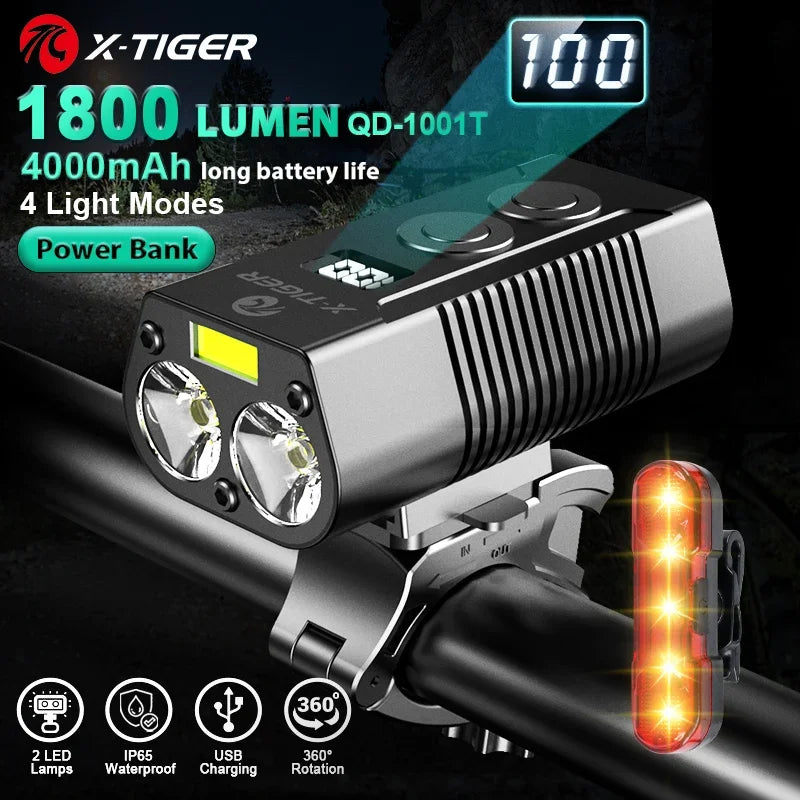 X-Tiger Bike Light Headlight Bicycle Lamp With Power