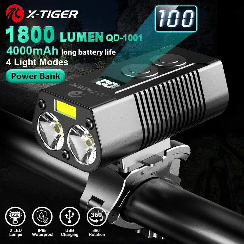 X-Tiger Bike Light Headlight Bicycle Lamp With Power