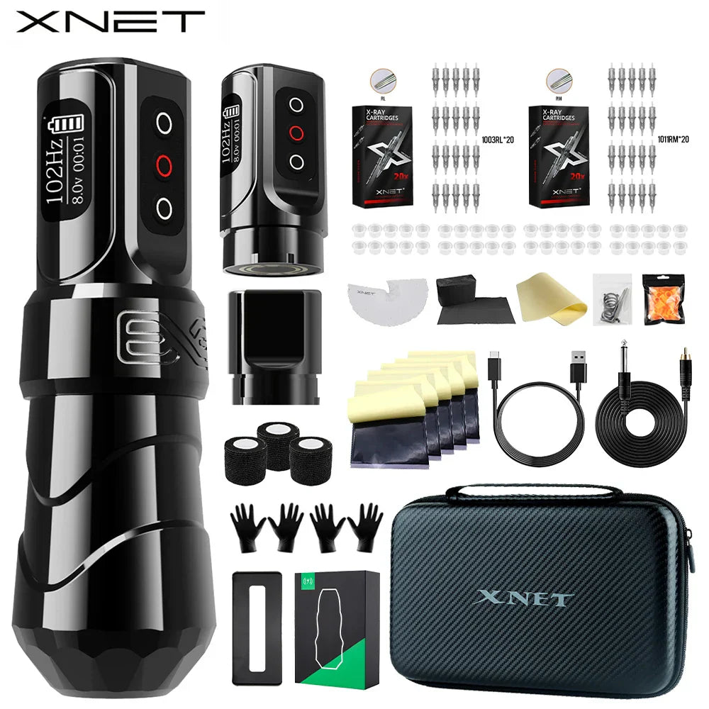 XNET FLUX MAX Wireless Tattoo Machine Kit Rotary