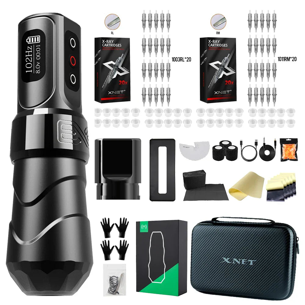 XNET FLUX MAX Wireless Tattoo Machine Kit Rotary