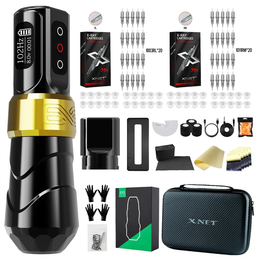 XNET FLUX MAX Wireless Tattoo Machine Kit Rotary