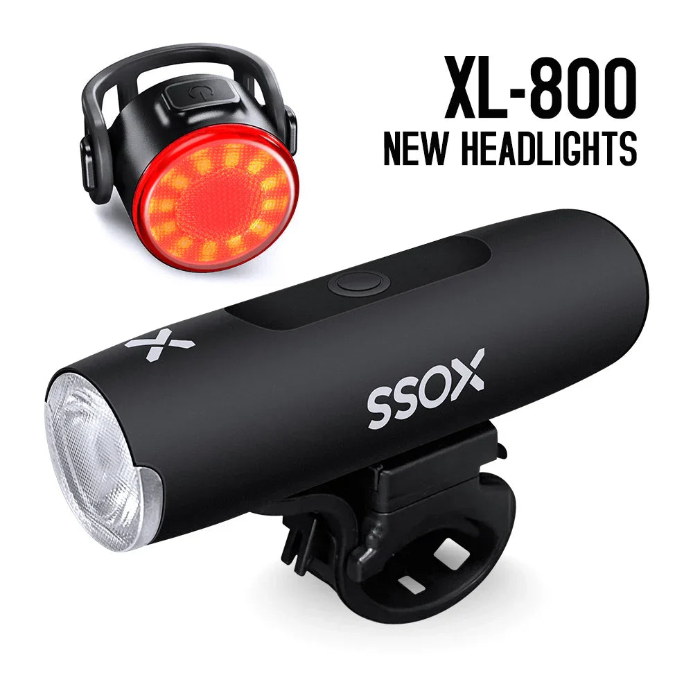 XOSS XL-800 Bike Light Headlight Waterproof USB Rechargeable