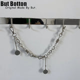 Y2K Punk Metal Cross Skeleton head Chain Pearl