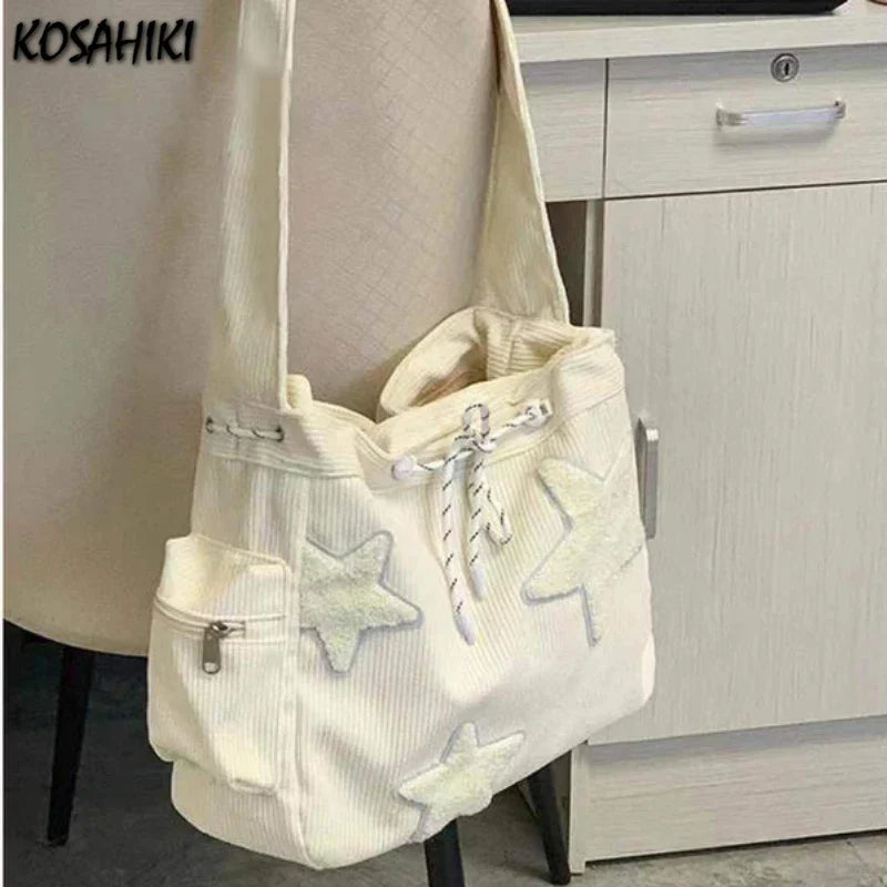 Y2k Aesthetic Streetwear Star Underarm Bag Fashion Korean