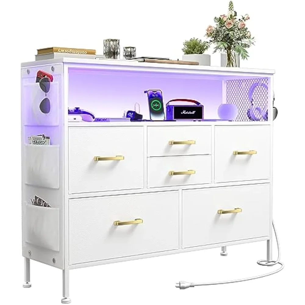 YILQQPER Dresser for Bedroom TV Stand with Power