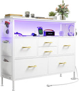 YILQQPER Dresser for Bedroom TV Stand with Power