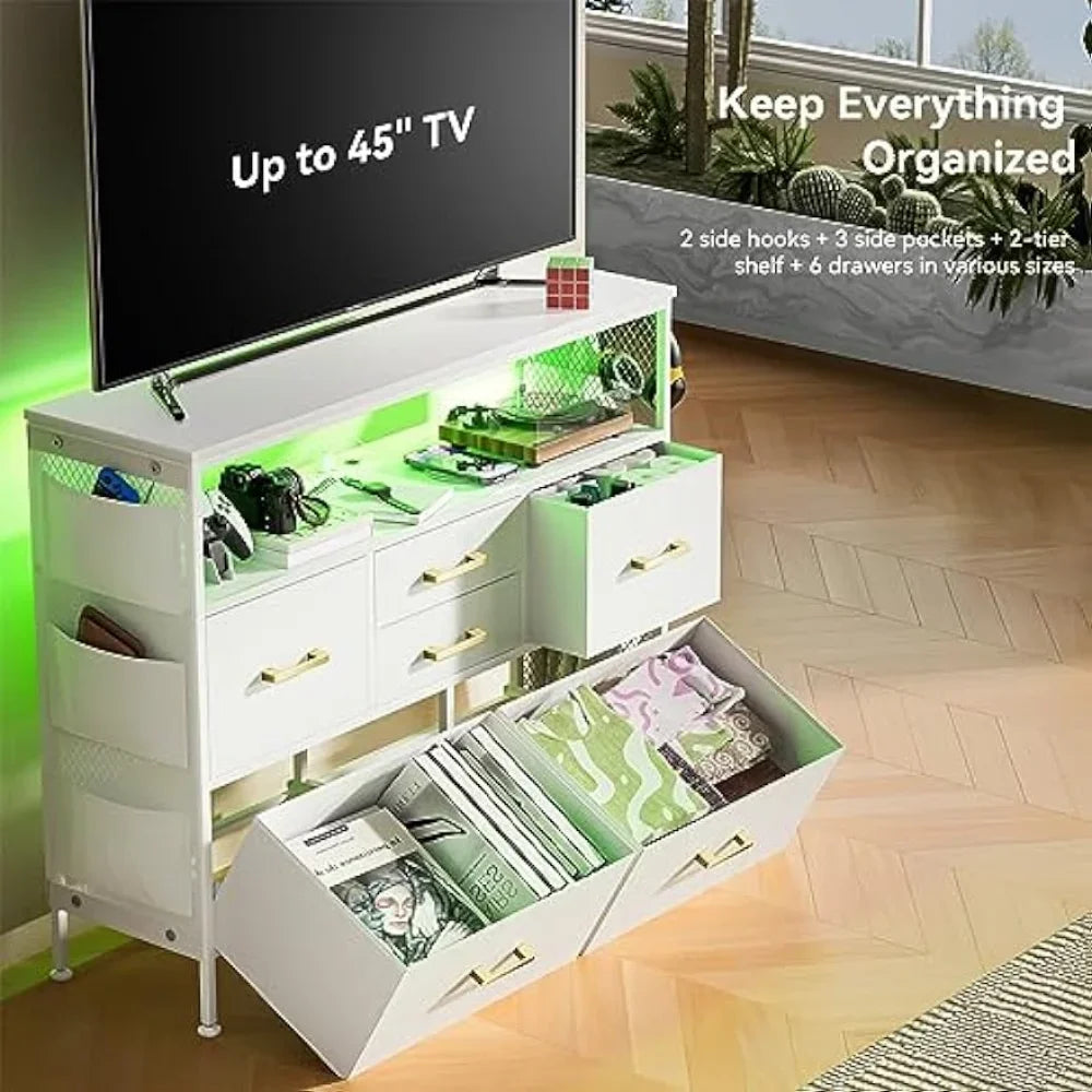 YILQQPER Dresser for Bedroom TV Stand with Power