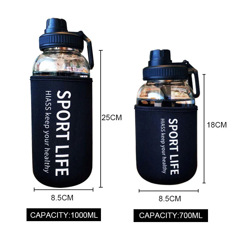 YOMDID Creative Water Bottle Glass Drink Bottles For