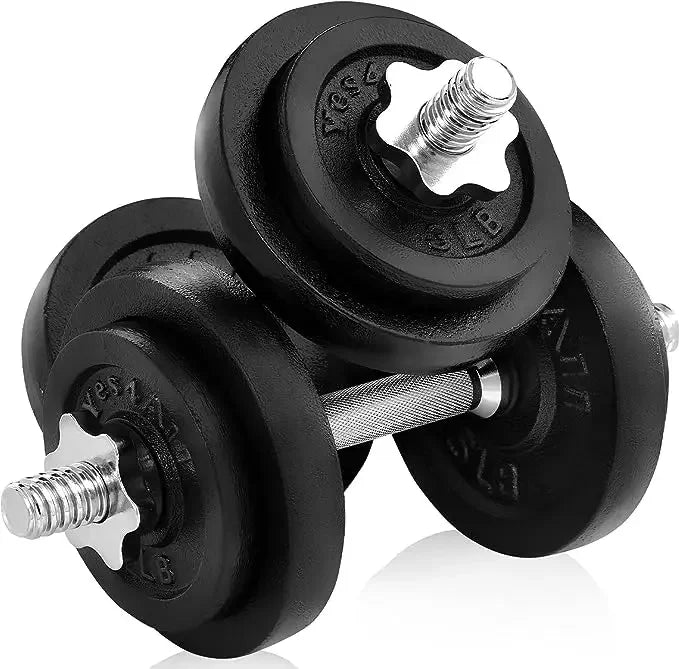 Yes4All Cast Iron Weights Adjustable Dumbbell Sets for