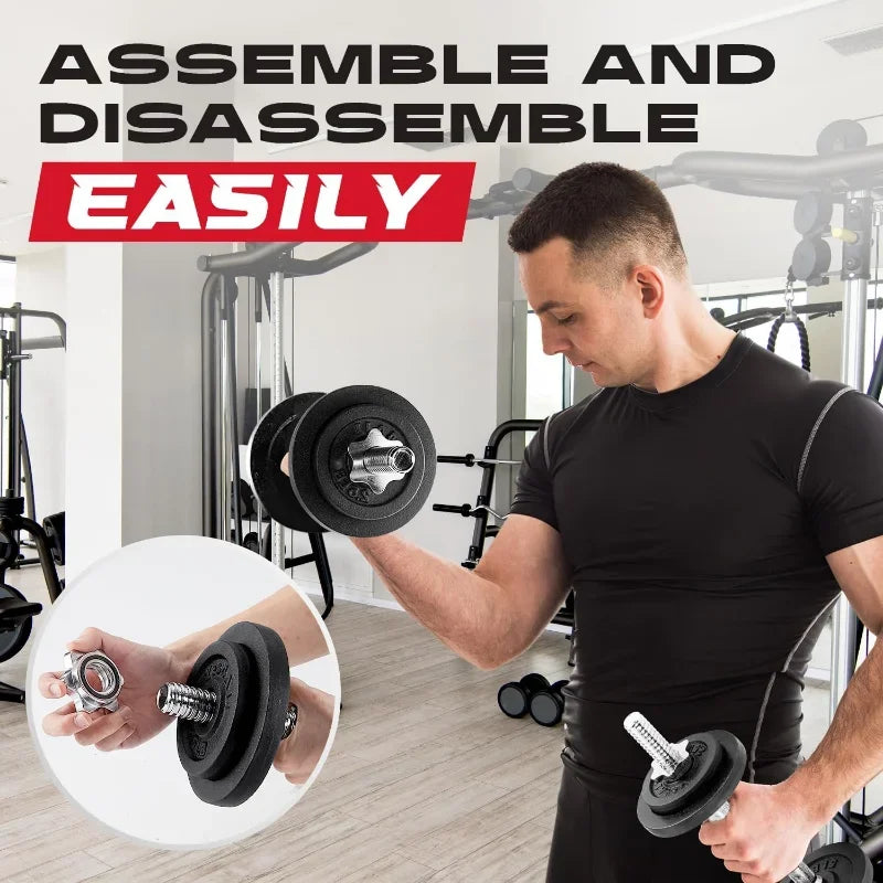 Yes4All Cast Iron Weights Adjustable Dumbbell Sets for