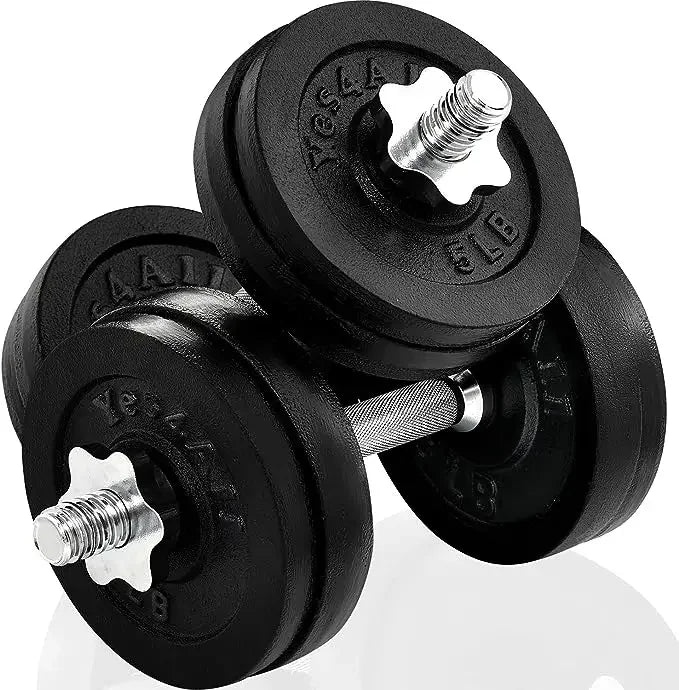 Yes4All Cast Iron Weights Adjustable Dumbbell Sets for