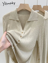 Yitimoky V Neck Knitted Cardigan for Women Fall