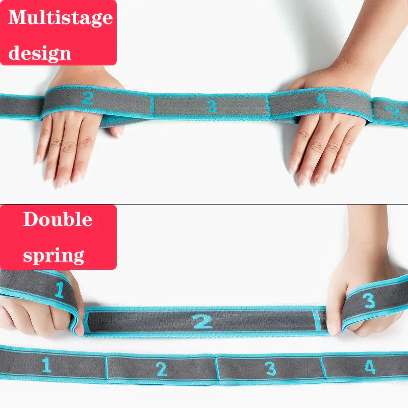 Yoga Pull Strap Belt Polyester Latex Elastic Latin