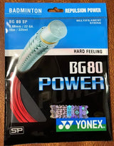 Yonex Badminton Racket Strap String BG80 POWER (0.68mm)