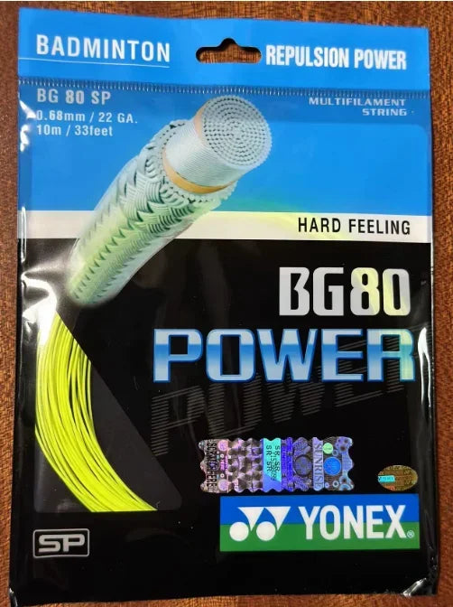 Yonex Badminton Racket Strap String BG80 POWER (0.68mm)