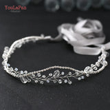 YouLaPan SH93 Clear Crystal Bridal Belts Thin Bridal