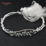 YouLaPan SH93 Clear Crystal Bridal Belts Thin Bridal