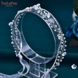 YouLaPan SH93 Clear Crystal Bridal Belts Thin Bridal