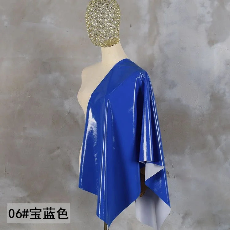 Zip Up Patent Leather Jacket for Women Long