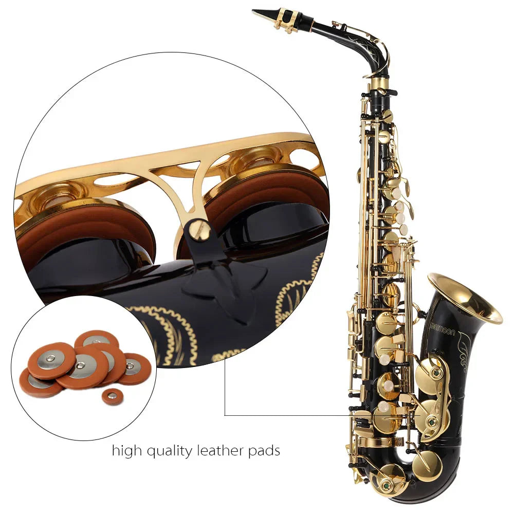 ammoon Eb Alto Saxophone Brass Lacquered Gold Lacquer