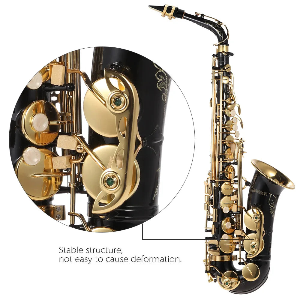 ammoon Eb Alto Saxophone Brass Lacquered Gold Lacquer