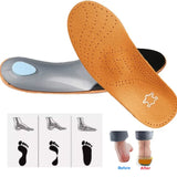 cowhide Shoes Insole Leather Orthotic Insoles Flat Feet