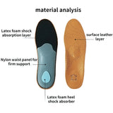 cowhide Shoes Insole Leather Orthotic Insoles Flat Feet