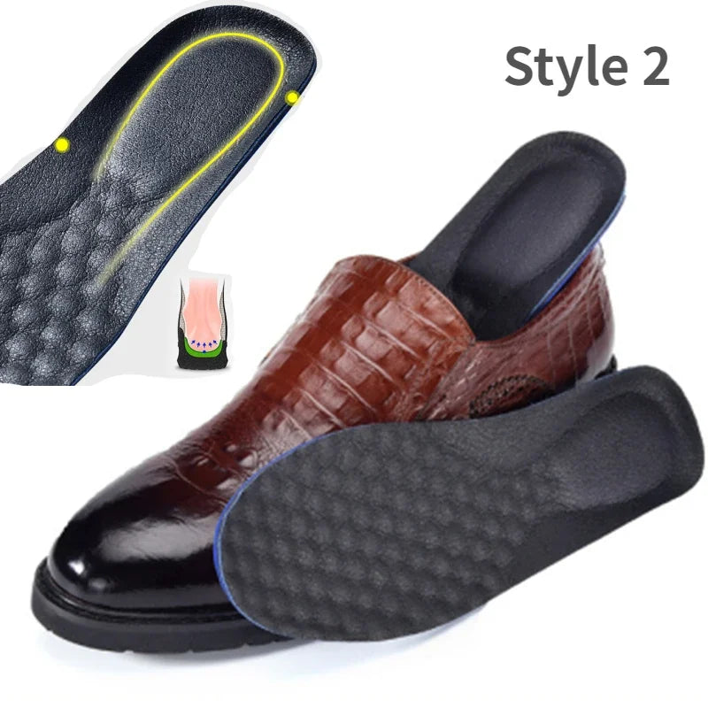 cowhide Shoes Insole Leather Orthotic Insoles Flat Feet