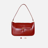 genuine Leather women shoulder bag cowhide material black