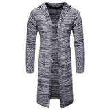 Light Grey Men's Hooded Cardigan