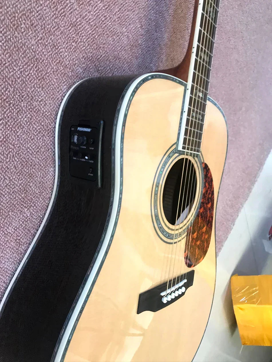 new solid spruce top acoustic guitar D type
