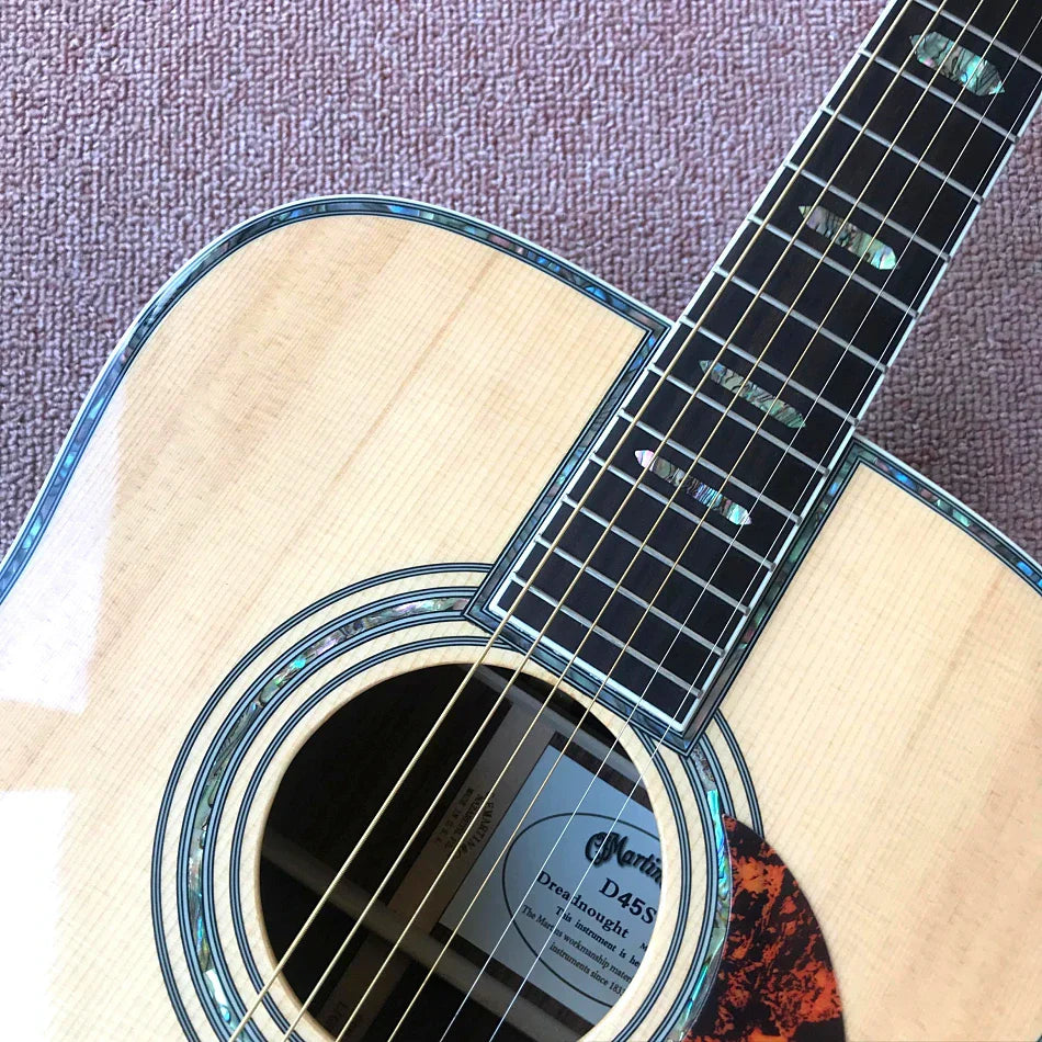 new solid spruce top acoustic guitar D type