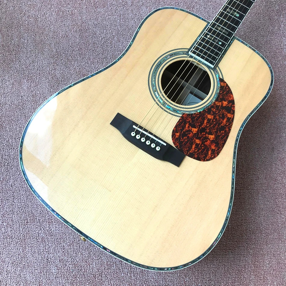 new solid spruce top acoustic guitar D type
