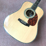 new solid spruce top acoustic guitar D type