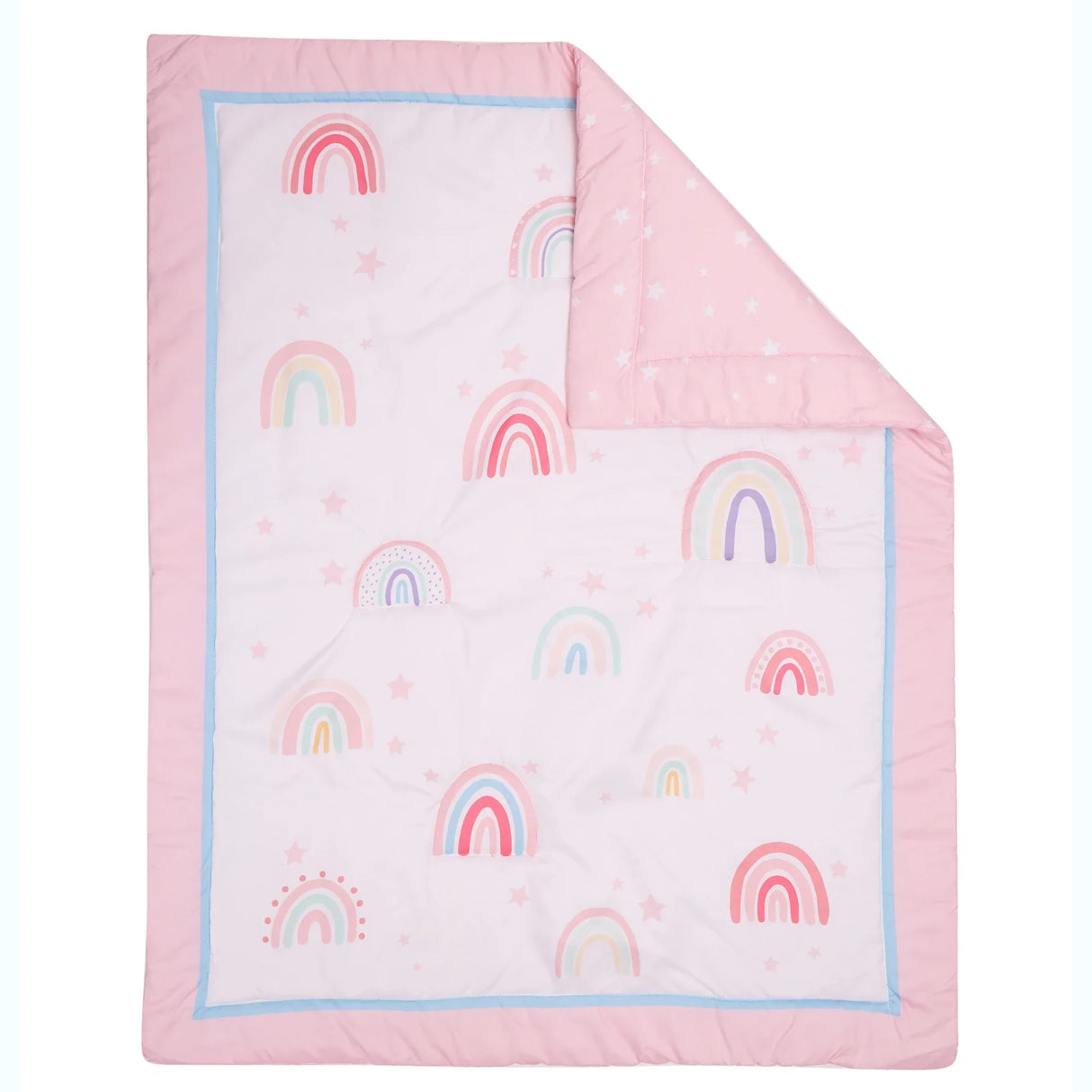 pink rainbow pcs Baby Crib Bedding Set Girls