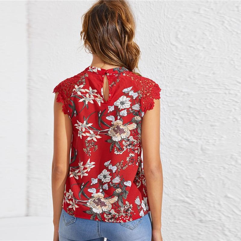 Sevyn Orchid Blouse  Coral Red