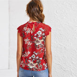 Sevyn Orchid Blouse  Coral Red