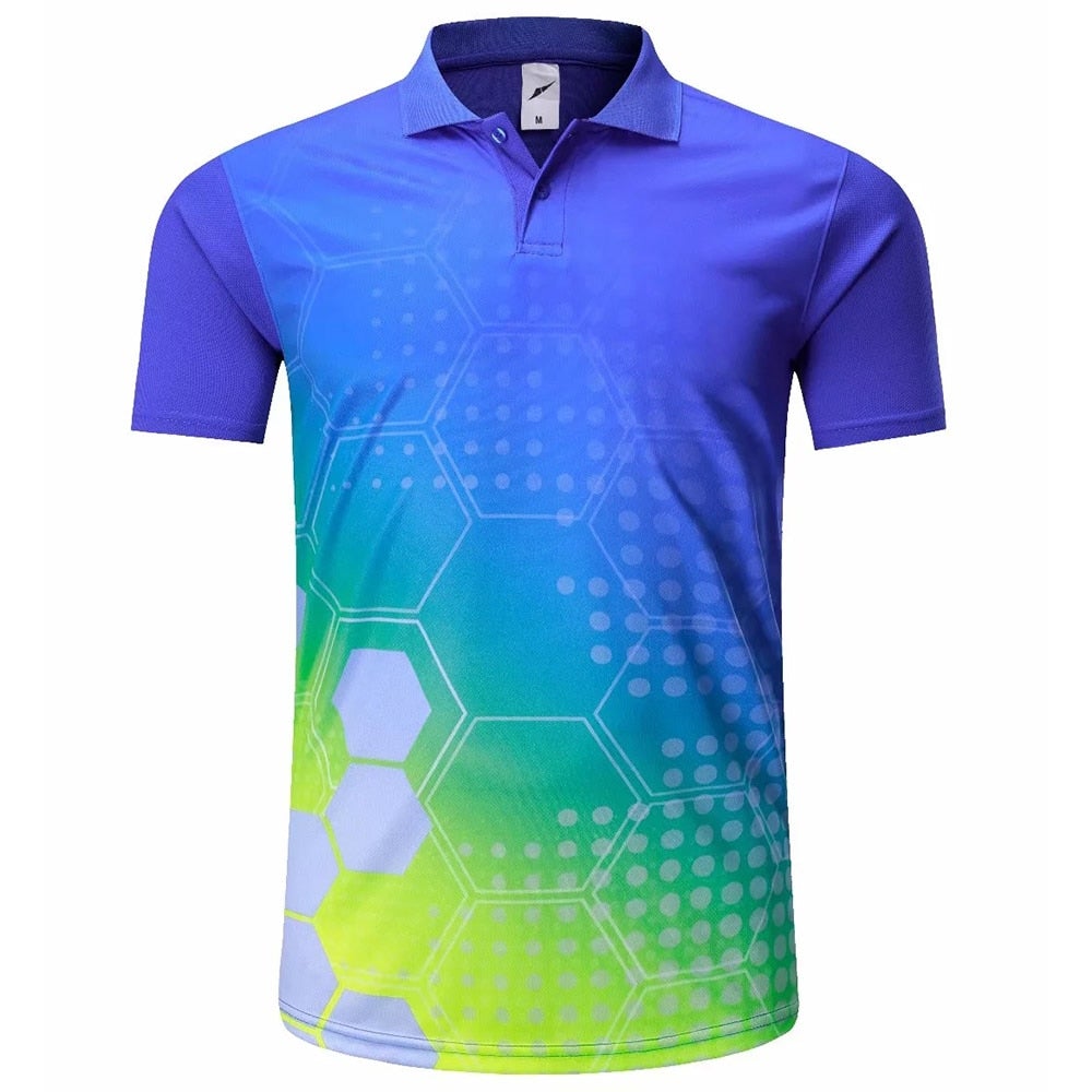 Reginald Golf HighPerformance Hex Shirt (Dark Blue)