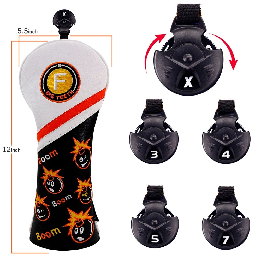 Reginald Golf BOOM Wood Clubhead Covers Full Set