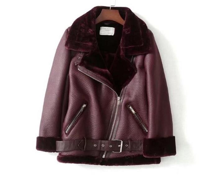 Moonlight Vegan Leather Jacket  Burgundy