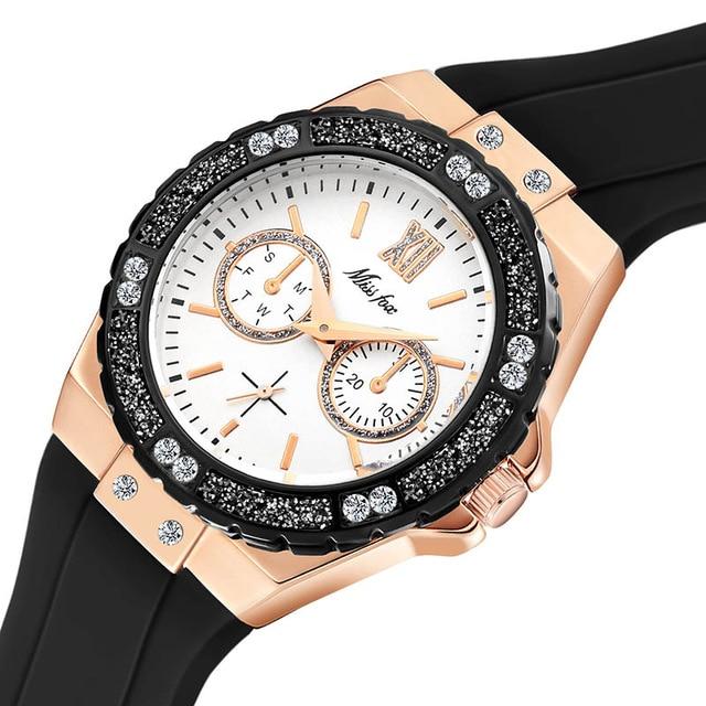 Monique Chronograph  Rose Gold White